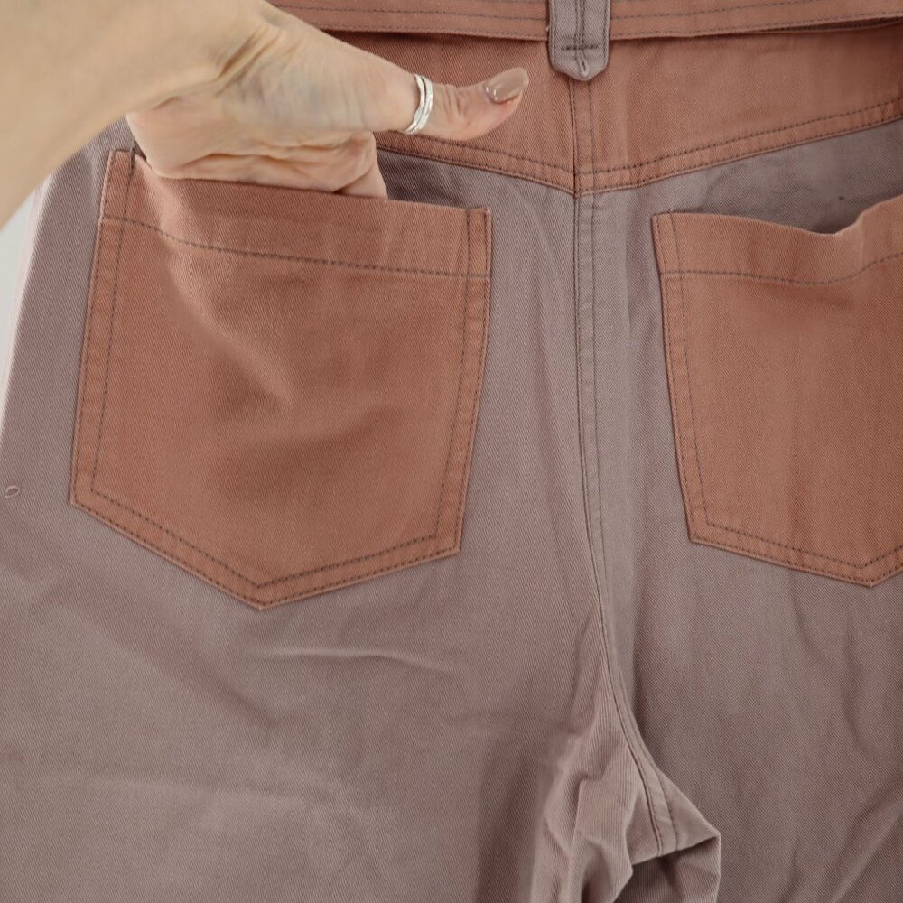 NEW Current Air New World Pant Womens Pegged Ankle Suspenders Carpenter Pockets - Picture 11 of 14